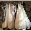 Image 1 : Rack lot of assorted wedding outfits - includes white dress / blazers etc (approx 30 pcs)