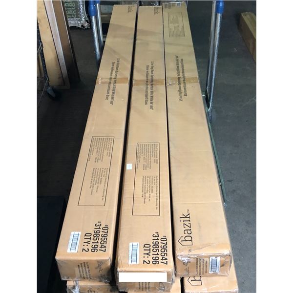 Group of 3 Bazik 3.5 vinyl room darkening vertical blind white (approx 66" x 84")