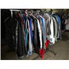 Image 1 : Rack full of assorted clothing - includes hoodies/ winter jackets/ leather jackets (approx. 45pcs) r