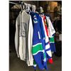 Image 1 : Group of assorted sports jerseys & merchandise - Vancouver Canucks Kesler #17/ Blue Jays/ Chicago Bl