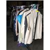 Image 3 : Rack full of assorted clothing - includes winter jackets/ suits/ coats/ leather jacket (approx. 25 p