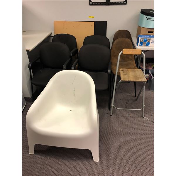 Group of 8 assorted chairs
