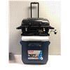 Image 1 : Group of 2 camping items - includes mini grill & Coleman wheeled cooler