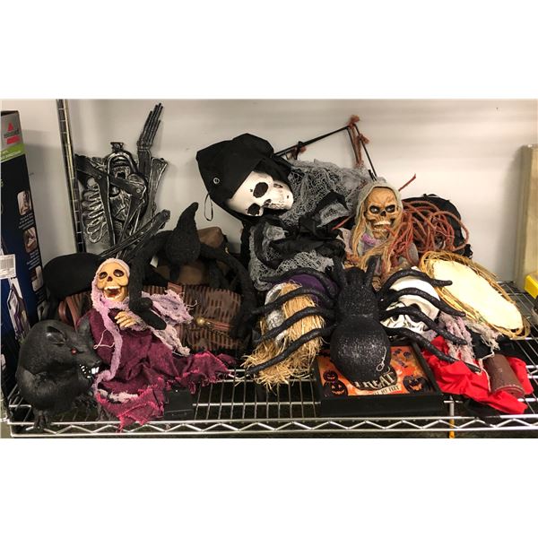 Group of assorted Halloween decorative items