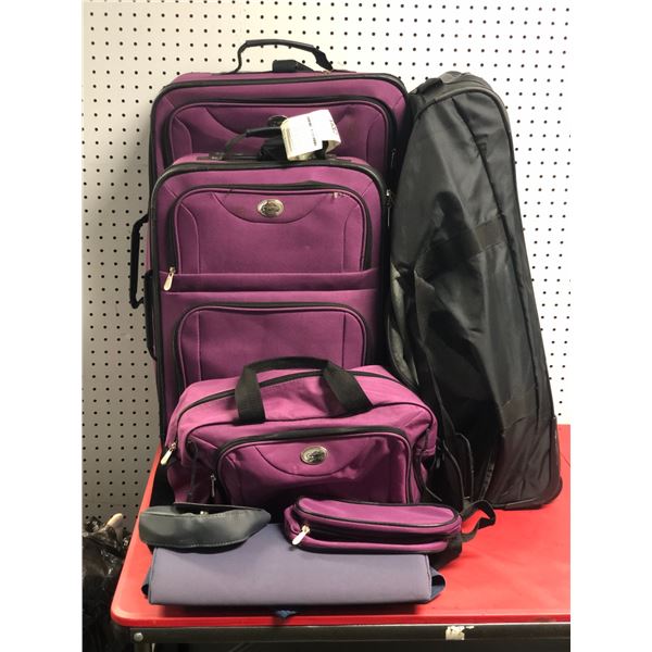 Group of assorted bags & suitcases