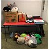 Image 1 : Large group of assorted misc. - includes kids toys / monster trucks / 2 boxes of books / Pop Teen Ti