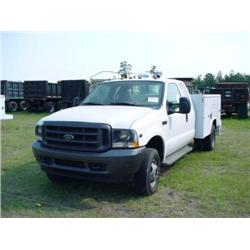 2003 FORD F350 4X4 EXTENDED CAB SERVICE TRUCK S/N C13268
