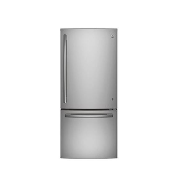 New GE Appliances ENERGY STAR 21.0 Cu. Ft. Bottom-Freezer Refrigerator GDE21DSKNKSS (retail $2099)