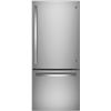 Image 1 : New GE Appliances ENERGY STAR 21.0 Cu. Ft. Bottom-Freezer Refrigerator GDE21DSKNKSS (retail $2,199)