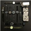 Image 1 : Group of 9 assorted watches for men & 2 Hautman brothers pocket watch wolf