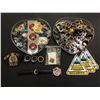 Image 1 : Group of assorted rings & jewelry - also includes officer badge & patches