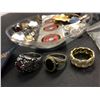 Image 2 : Group of assorted rings & jewelry - also includes officer badge & patches