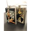 Image 2 : Group of 4 stainless steel 8 oz - liquor drinking bottles