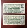 Image 2 : Group of two Bank of Canada 1 dollar bills from 1973