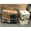 Image 2 : Large group of assorted misc items - includes box full of assorted shoes / penny style skateboard /