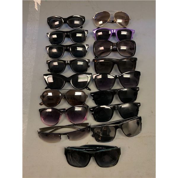 Group of 17 assorted sunglasses