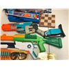 Image 3 : Group of assorted toys - includes Nerf guns w/ goggles & darts / SprayGround two million gold foil d