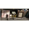 Image 1 : Large group of assorted misc items - includes snow shovel / desk chair / raft boat set (may be incom
