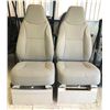 Image 1 : Set of 2 grey helicopter seats - approx 20" W X 19 1/2" L X 45" H