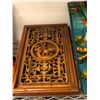 Image 3 : Shelf lot of assorted items - includes Chinese carved panels / Asian lacquered wall hanging / Winnie