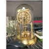 Image 3 : Shelf lot of assorted items - includes mantel clock / Heirloom quartz wall clock / DVDs etc