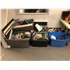 Image 2 : Large group of assorted items - includes - bed frame set (incomplete) / VHS tapes / Kenmore sewing m