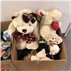 Image 3 : 2 Boxes full of assorted items - includes DVDs / Playstation games / white teddy bear plush / dolls