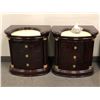 Image 1 : Set of 2 contemporary Italian 3-drawer nightstands (approx 25" x 16" x 24" H)