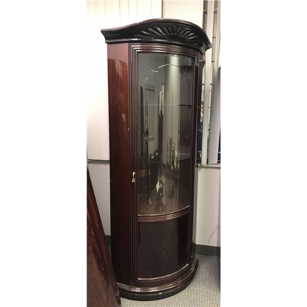 Italian corner curio cabinet - approx 36" D x 80" H