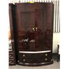 Image 1 : Italian cherry wardrobe cabinet - approx 43" x 19" x 6ft H