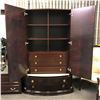 Image 3 : Italian cherry wardrobe cabinet - approx 43" x 19" x 6ft H