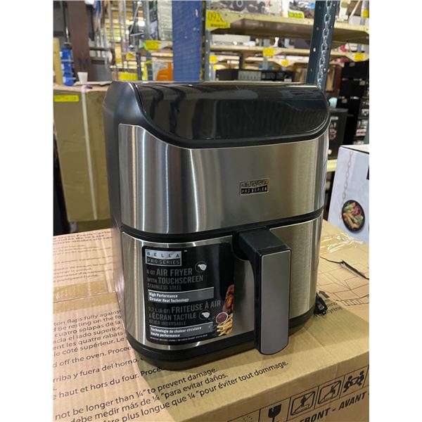 New open box Bella Pro Series 6qt air fryer w/ touch screen stainless steel - new demo unit, no box