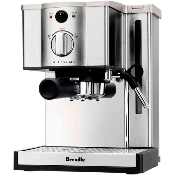 New Breville the Cafe Roma 15 bar stainless steel espresso & cappuccino machine Brushed Stainless ES