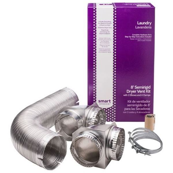 4 boxes of new Smart Choice 8ft semi-rigid dryer vent kits (new in boxes)