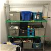 Image 1 : Rack full of assorted tool related items & misc - includes wrenches / wall plates / pipe wrenches /
