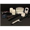 Image 1 : Group of assorted misc electronic items - includes Canon digital elph camera - SD940 IS / Braun ear