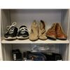 Image 2 : 2 shelves full of assorted shoes, boots & sandals