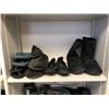 Image 3 : 2 shelves full of assorted shoes, boots & sandals