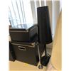 Image 3 : Group of assorted misc items - includes foam panels / Tallvik black metal lamp / file storage boxes