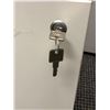 Image 2 : Ikea Metal/wooden file cabinet w/ key - approx 30" W x 23" L x 27 1/2" H