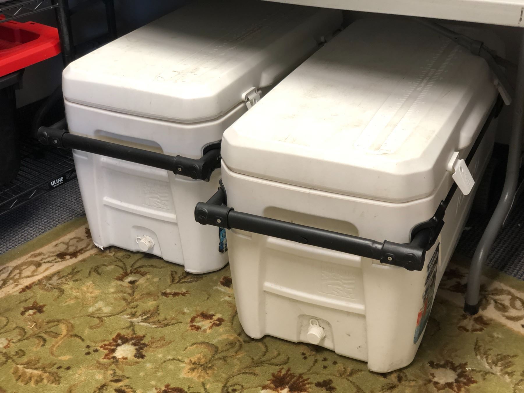 Group of 2 Igloo Max cold coolers - approx 17" L x 36" W x 20" H