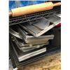 Image 3 : Rack full of assorted misc items - includes steel framed canopy / shipping boxes / pots & pans / tot