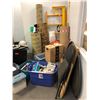 Image 2 : Room lot full of assorted tools & misc - includes mailing tubes / construction hat / air riveter etc