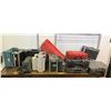 Image 1 : Table lot of assorted tool boxes - includes Milwaukee / Makita / Husky etc