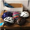 Image 1 : Group of assorted bicycle accessories - includes helmets etc