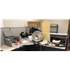 Image 1 : Group of assorted misc items - includes electric heater / camper womens pix shoes / purses etc