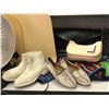 Image 2 : Group of assorted misc items - includes electric heater / camper womens pix shoes / purses etc