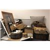 Image 1 : Group of assorted misc items - includes portrait / Uline paper bags etc