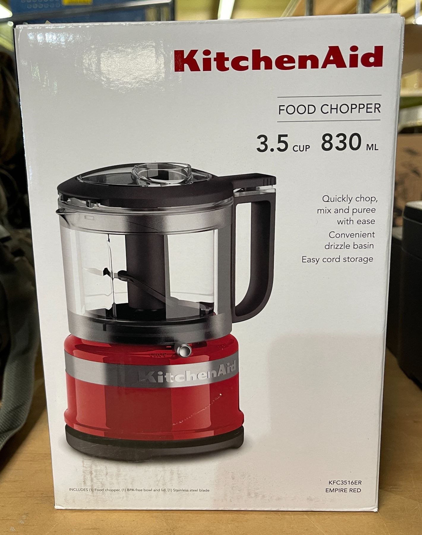 New KitchenAid Food Chopper Empire Red KFC3516ER
