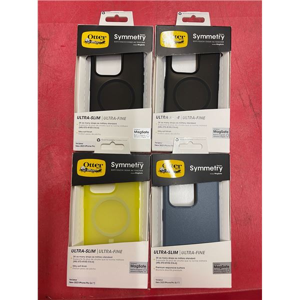 Group of 4 new assorted Otter Box 2023 iPhone Pro 6.1" cases ($50 retail each)